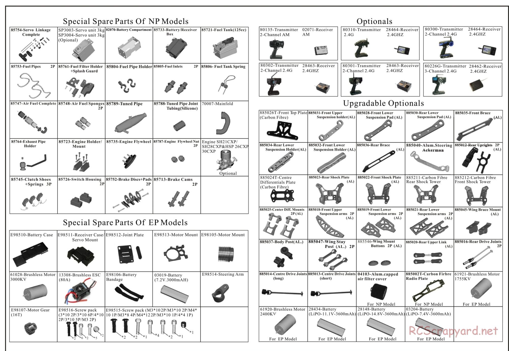 Redcat Racing - Hurricane XTR - Parts List - Page 2