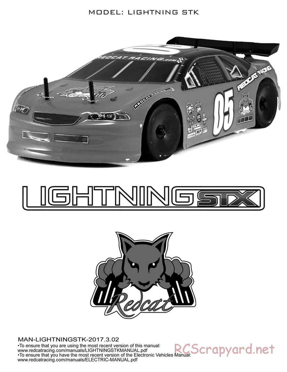 Redcat Racing - Lightning STK - Manual - Page 1