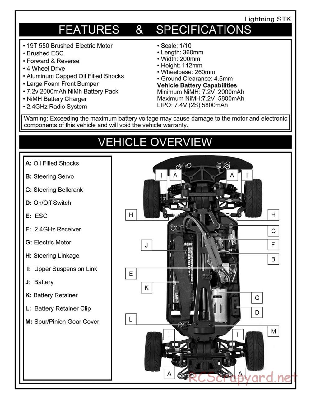 Redcat Racing - Lightning STK - Manual - Page 3