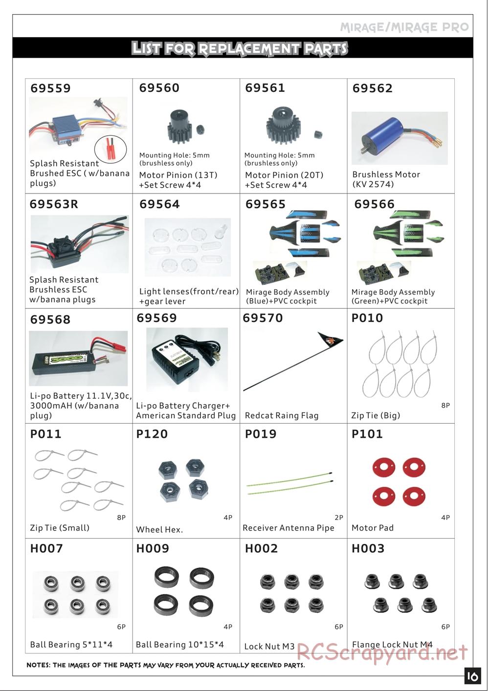 Redcat Racing - Mirage Sand Rail - Manual - Page 17