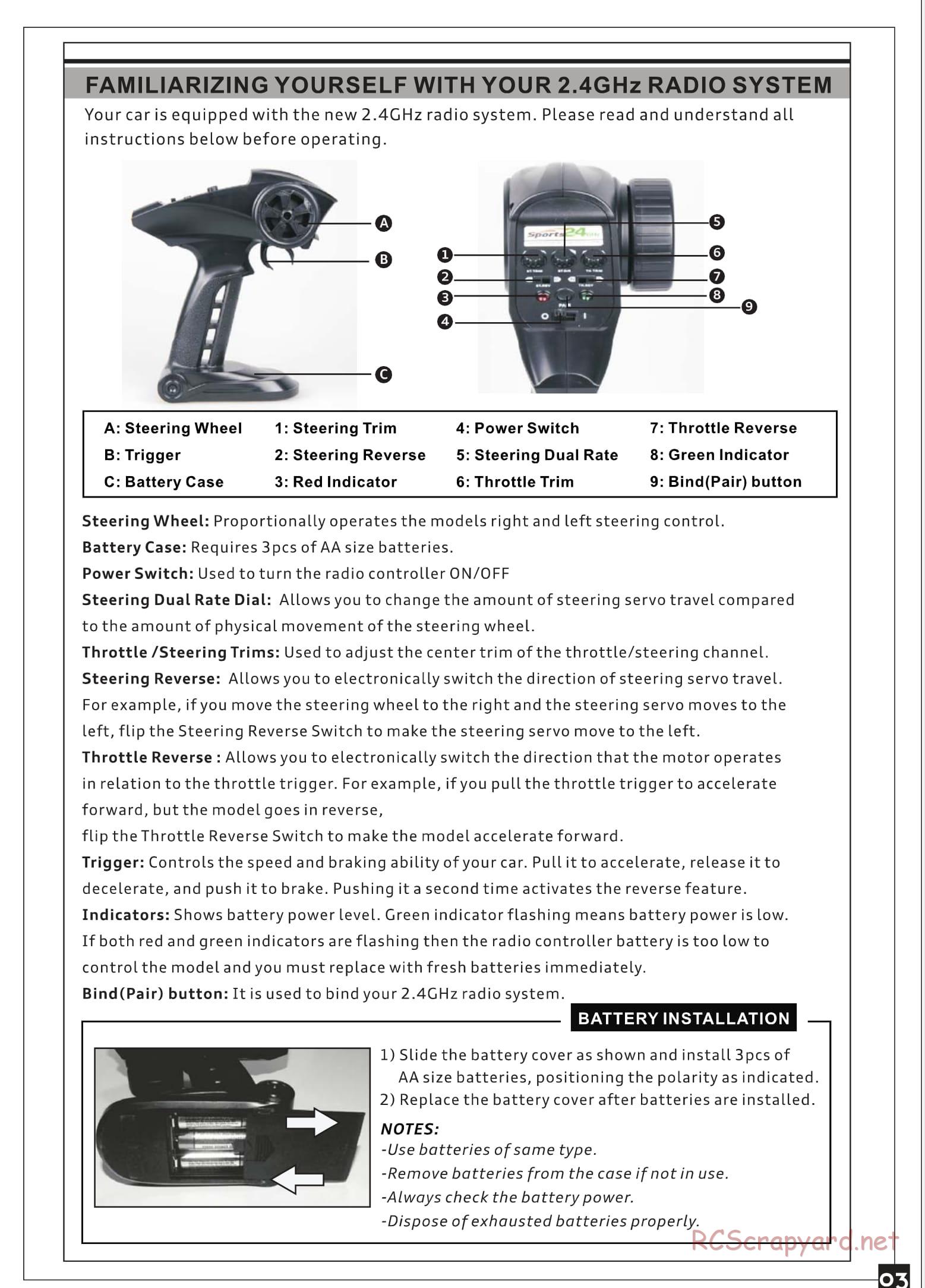 Redcat Racing - Mirage Sand Rail - Manual - Page 4