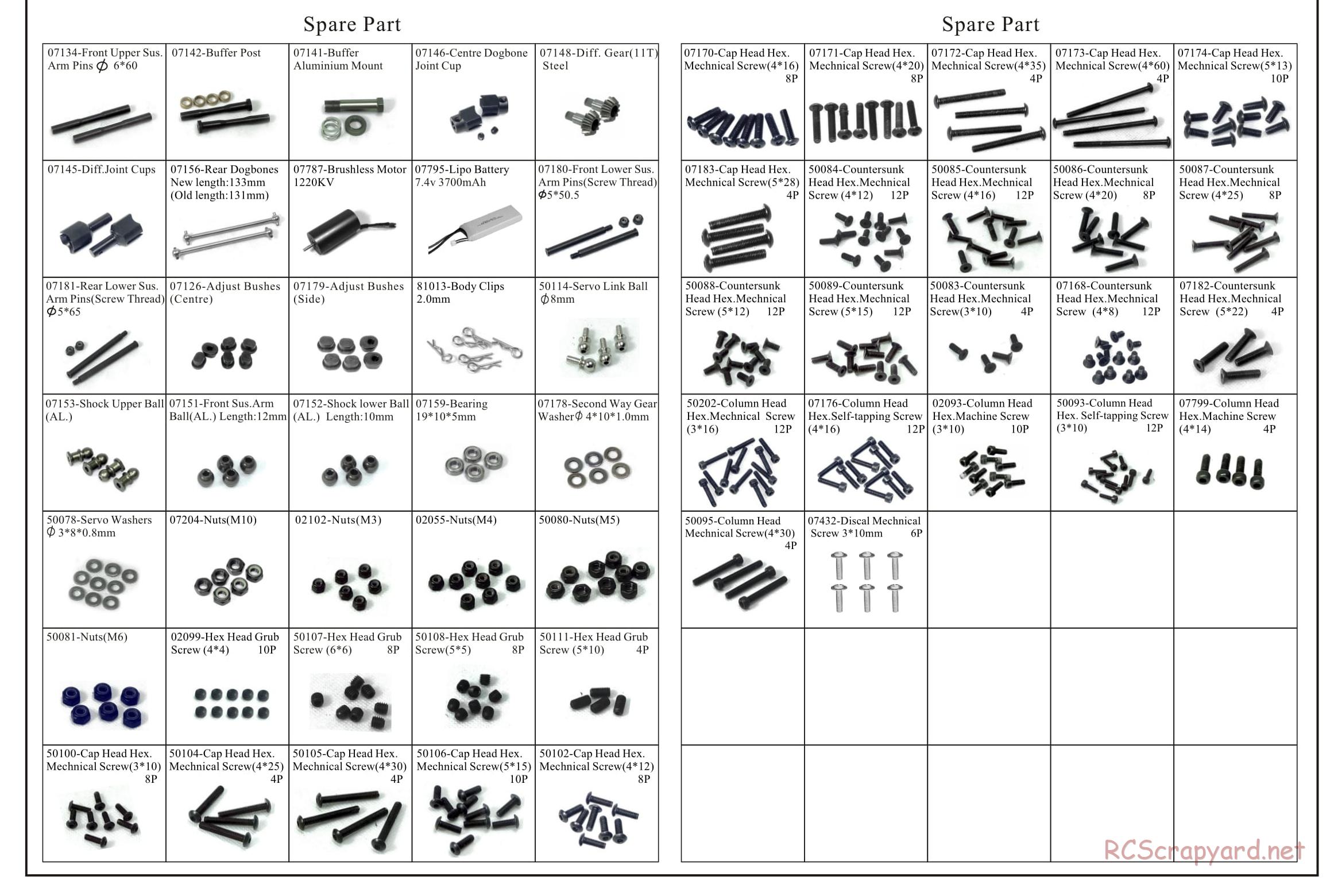 Redcat Racing - Rampage Chimera EP Pro - Parts List - Page 3