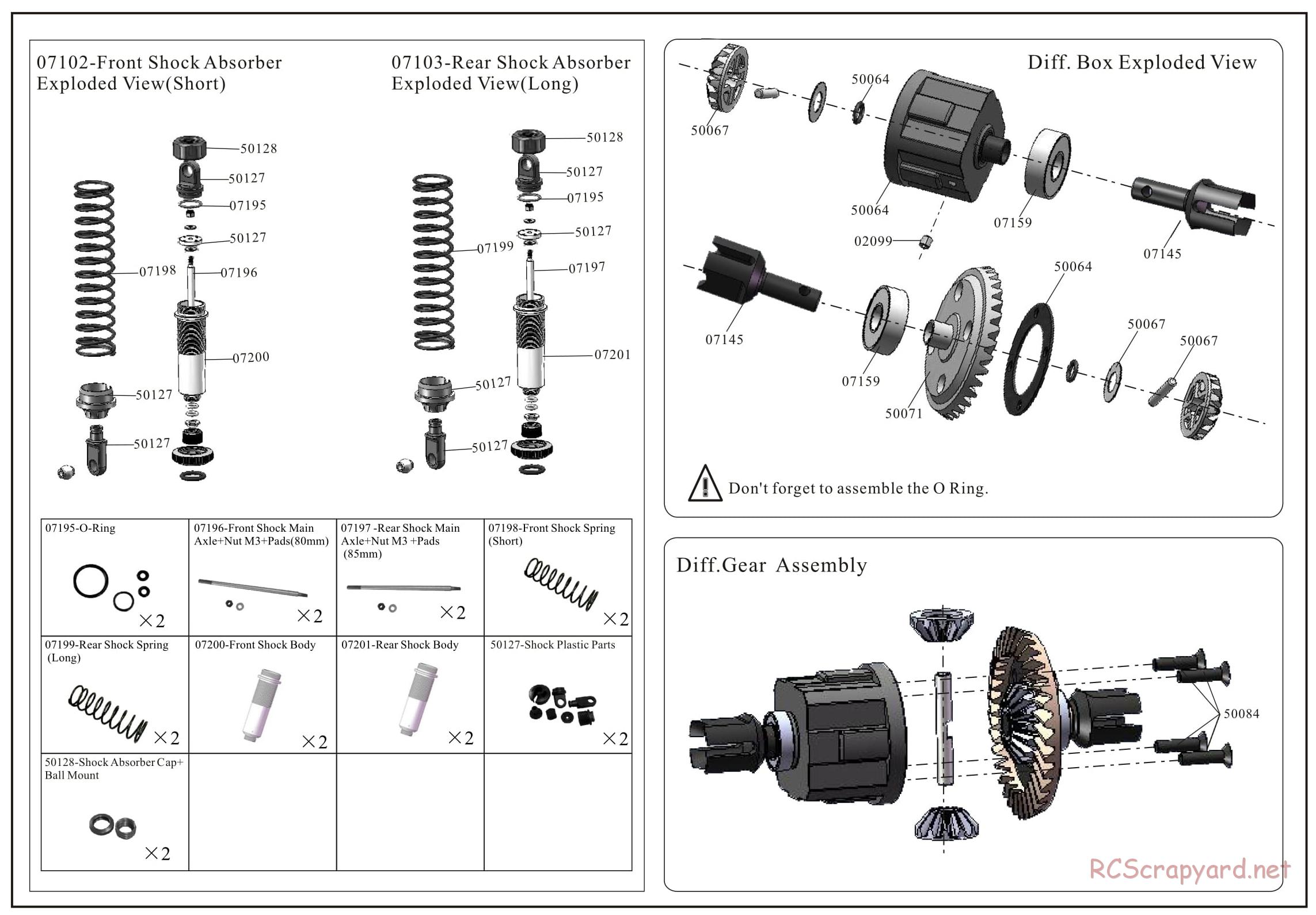 Redcat Racing - Rampage Chimera Sand Rail - Parts List - Page 4