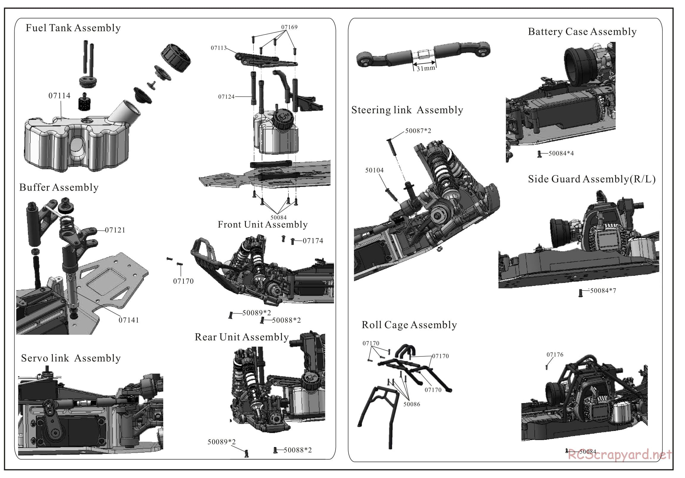 Redcat Racing - Rampage Chimera Sand Rail - Parts List - Page 6