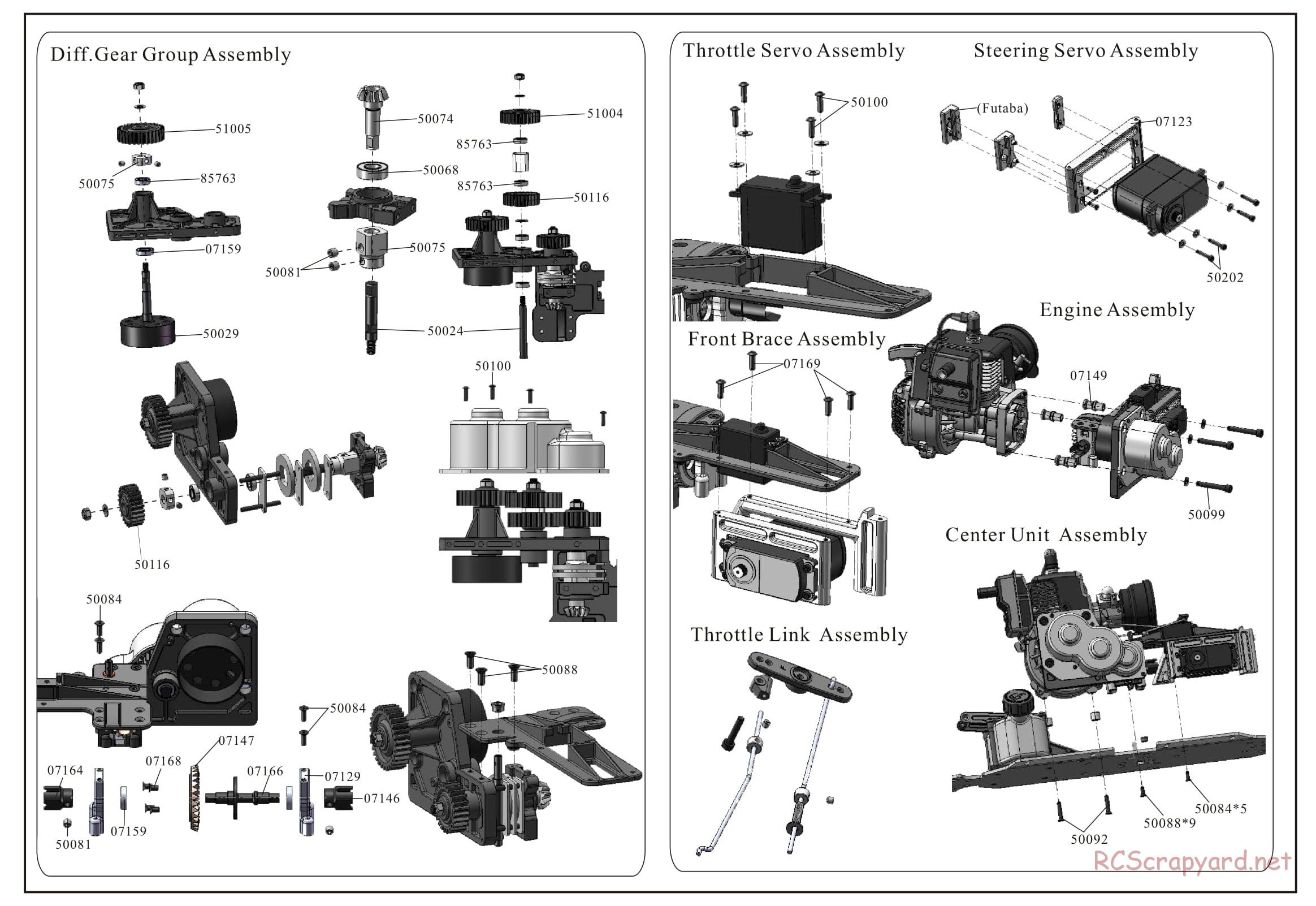 Redcat Racing - Rampage Chimera Sand Rail - Parts List - Page 7