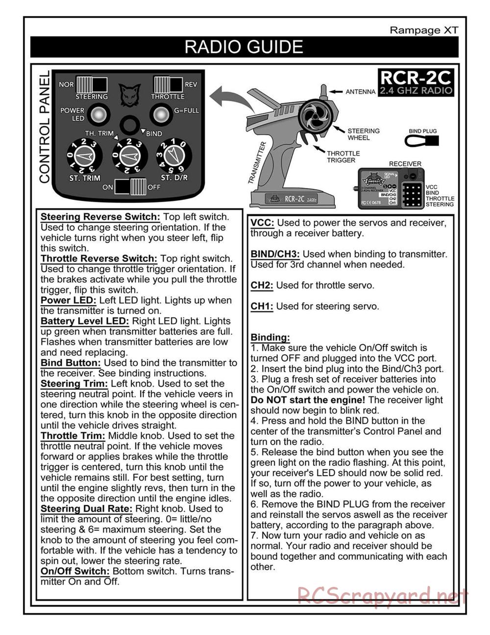 Redcat Racing - Rampage XT - Manual - Page 4