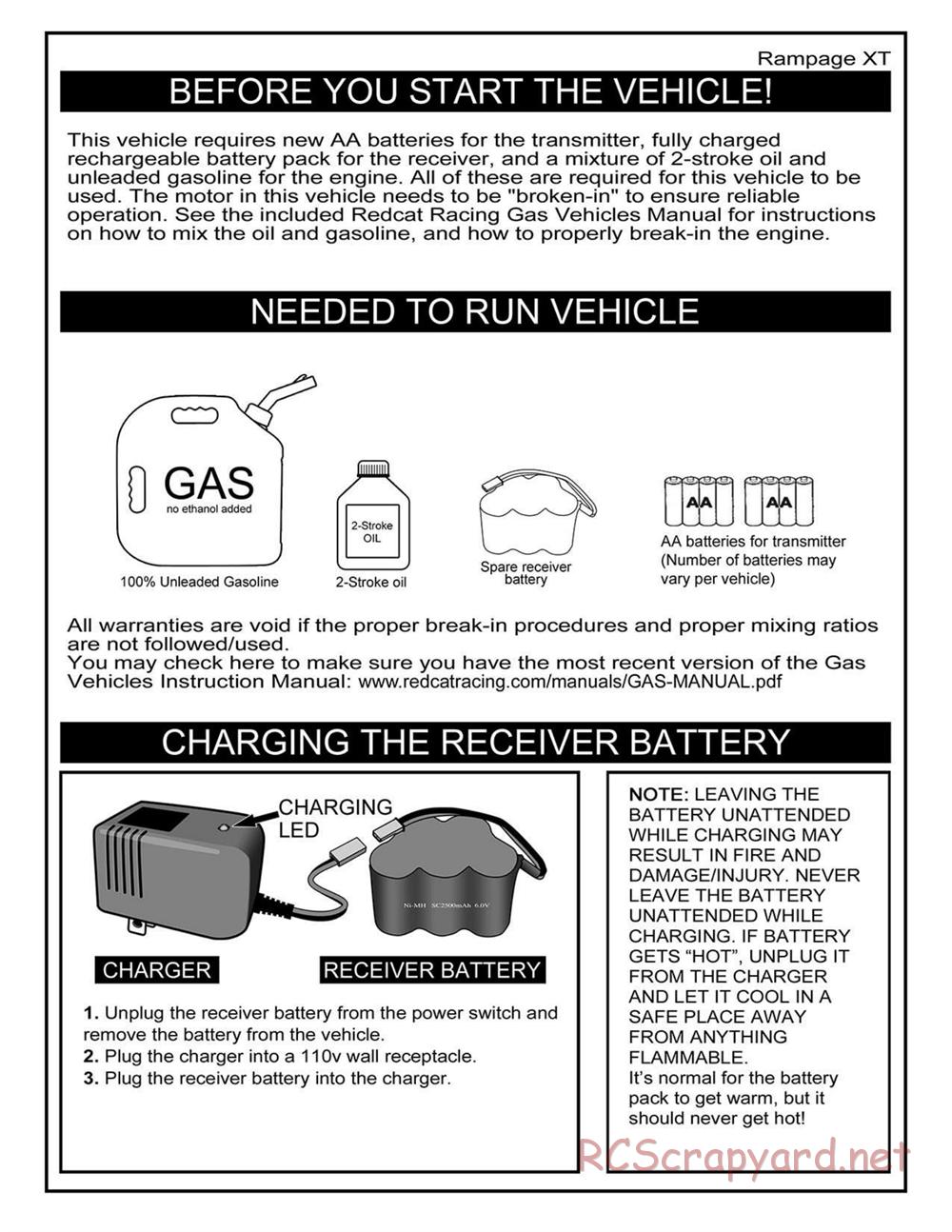 Redcat Racing - Rampage XT - Manual - Page 5