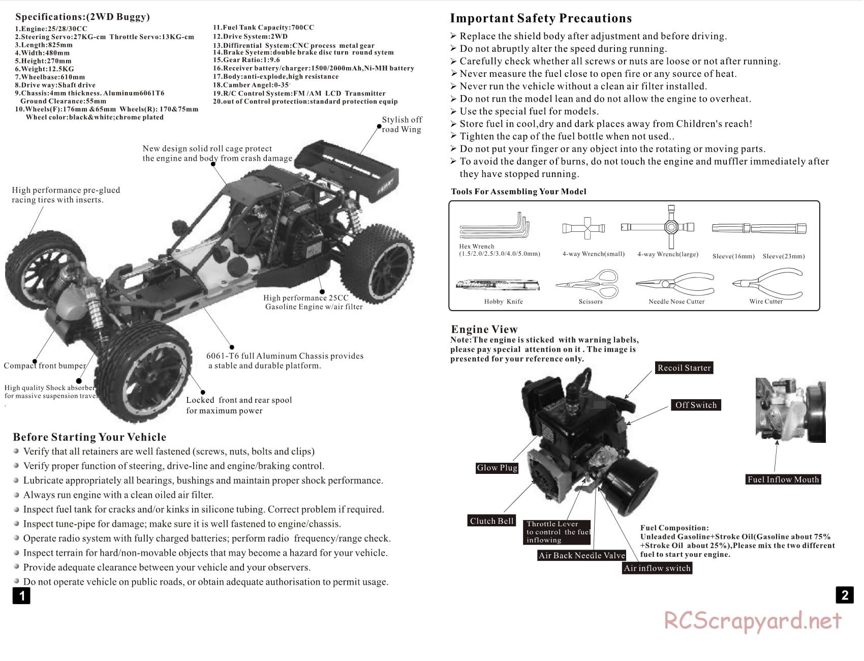 Redcat Racing - Rampage Dunerunner - Manual - Page 2