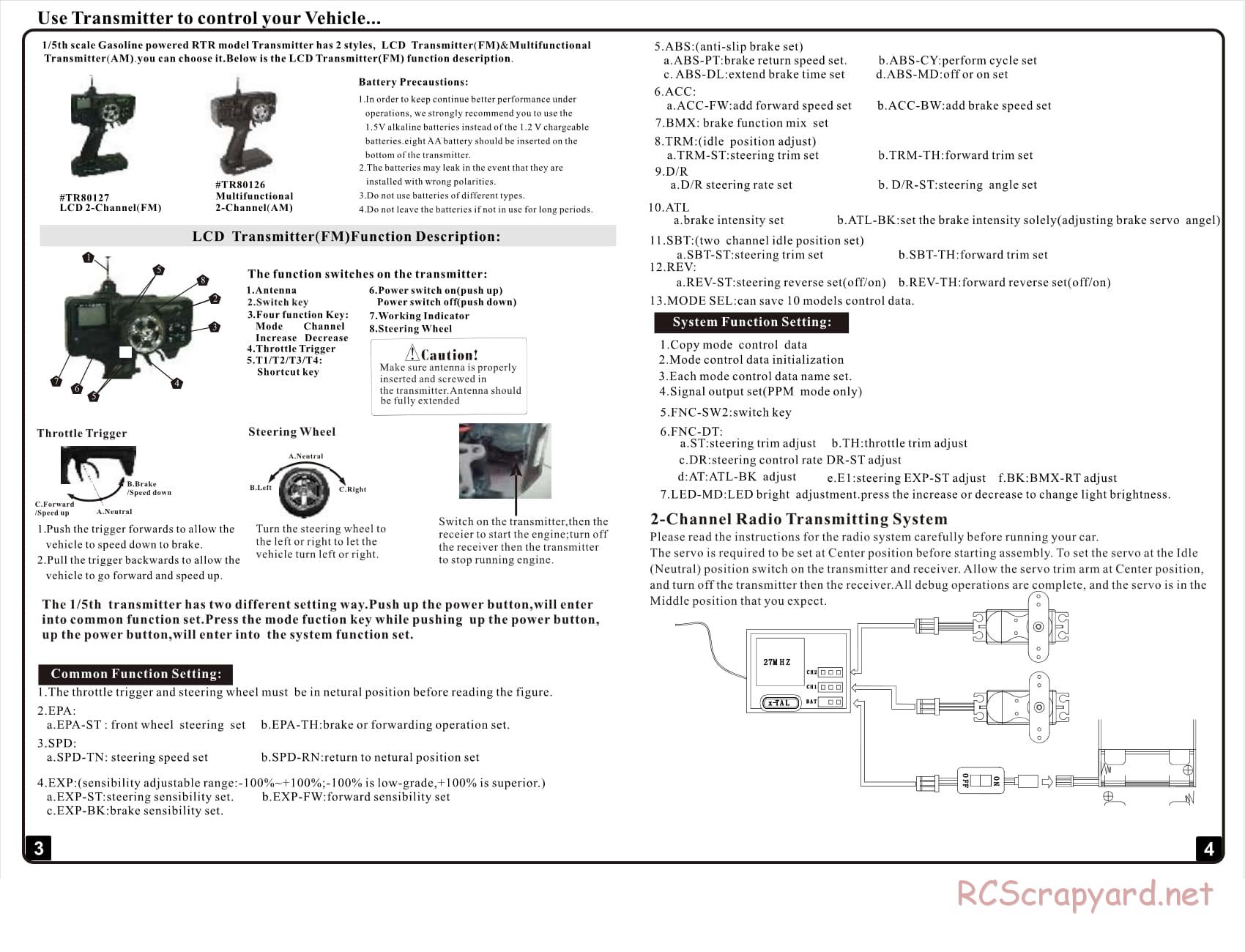 Redcat Racing - Rampage Dunerunner - Manual - Page 3