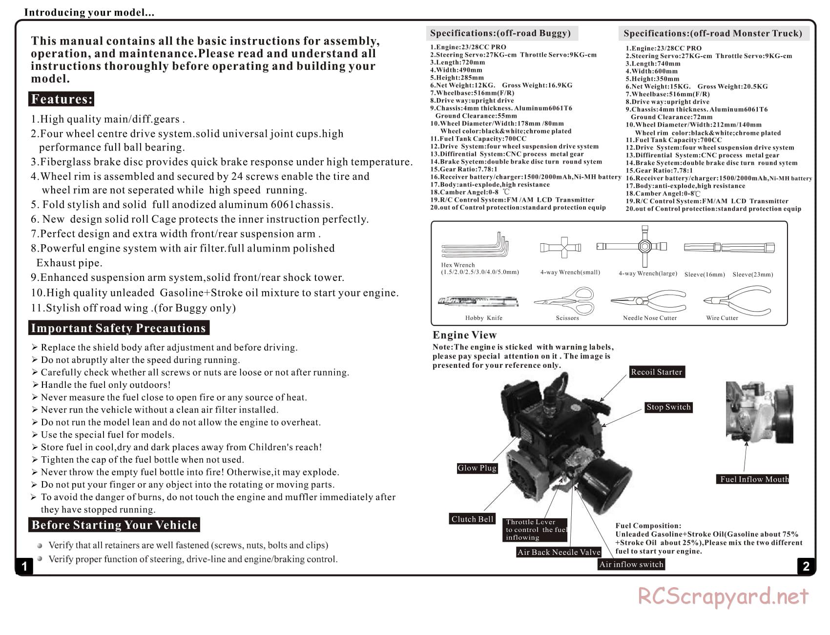 Redcat Racing - Rampage TT / MT - Manual - Page 2