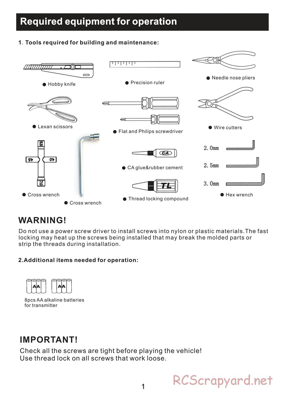 Redcat Racing - Shredder SC - Manual - Page 2