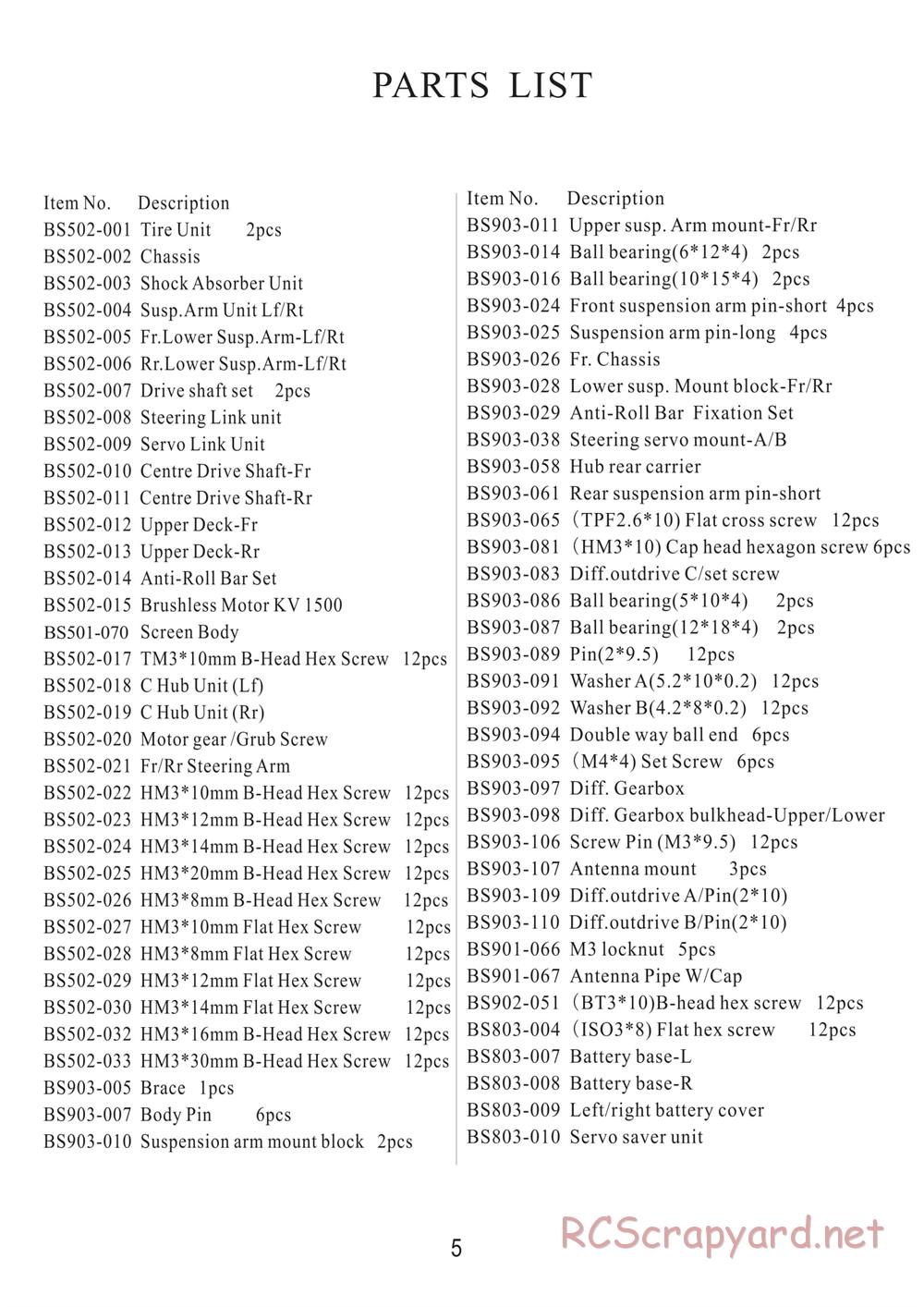 Redcat Racing - Shredder SC - Manual - Page 6