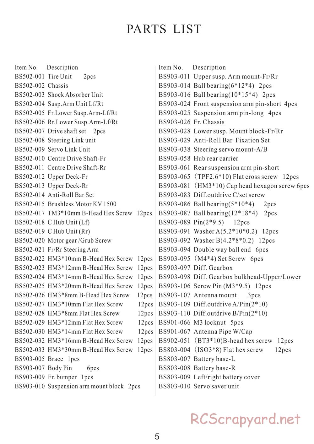 Redcat Racing - Shredder XB - Manual - Page 6