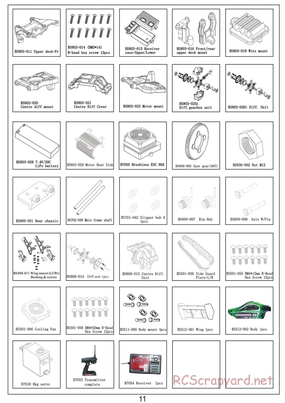 Redcat Racing - Shredder XB - Manual - Page 11