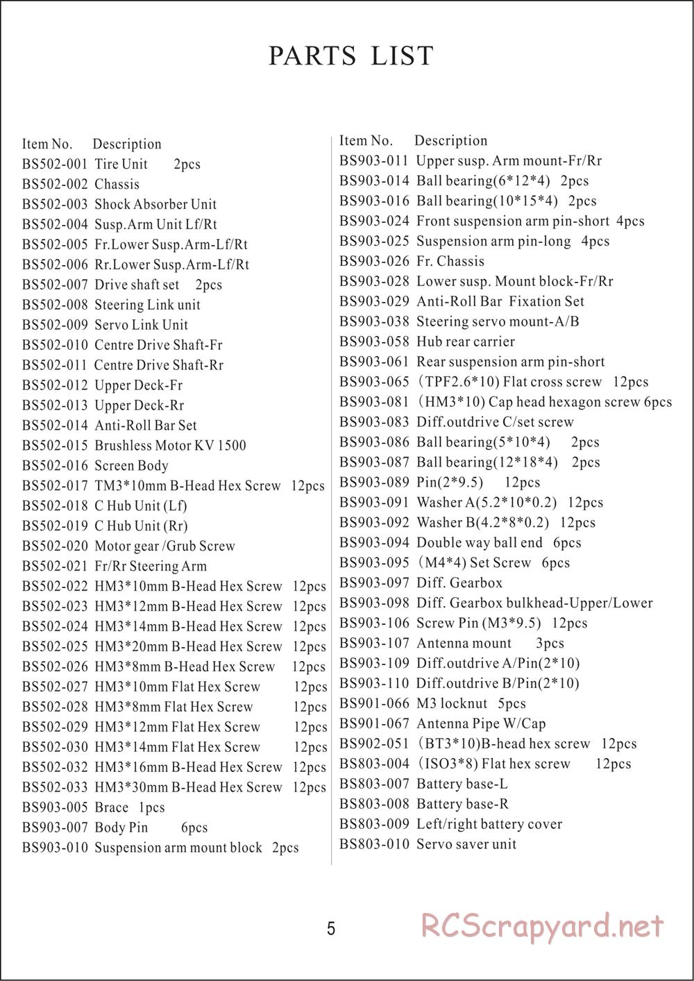 Redcat Racing - Shredder XT - Manual - Page 6