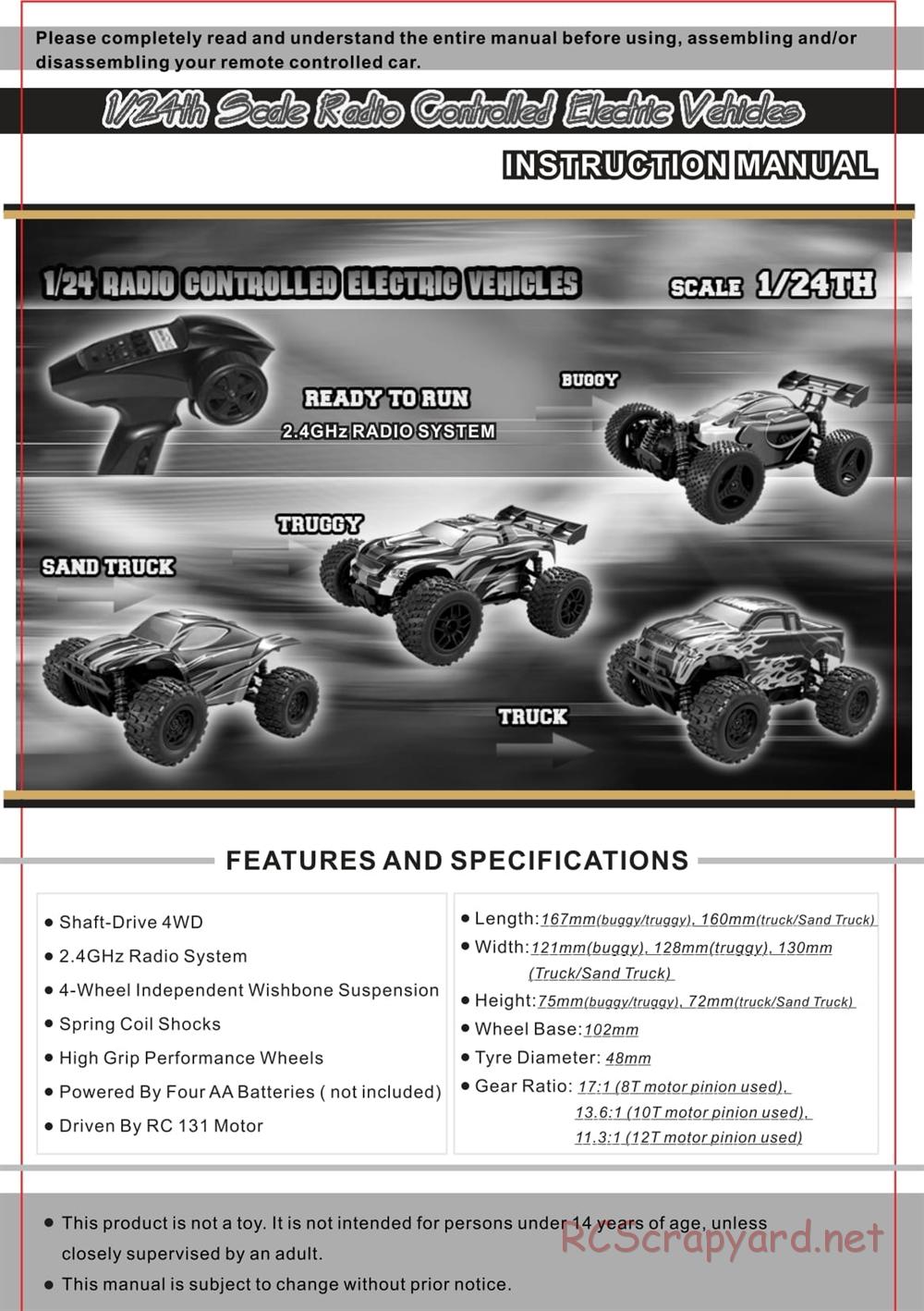 Redcat Racing - Sumo - Manual - Page 1