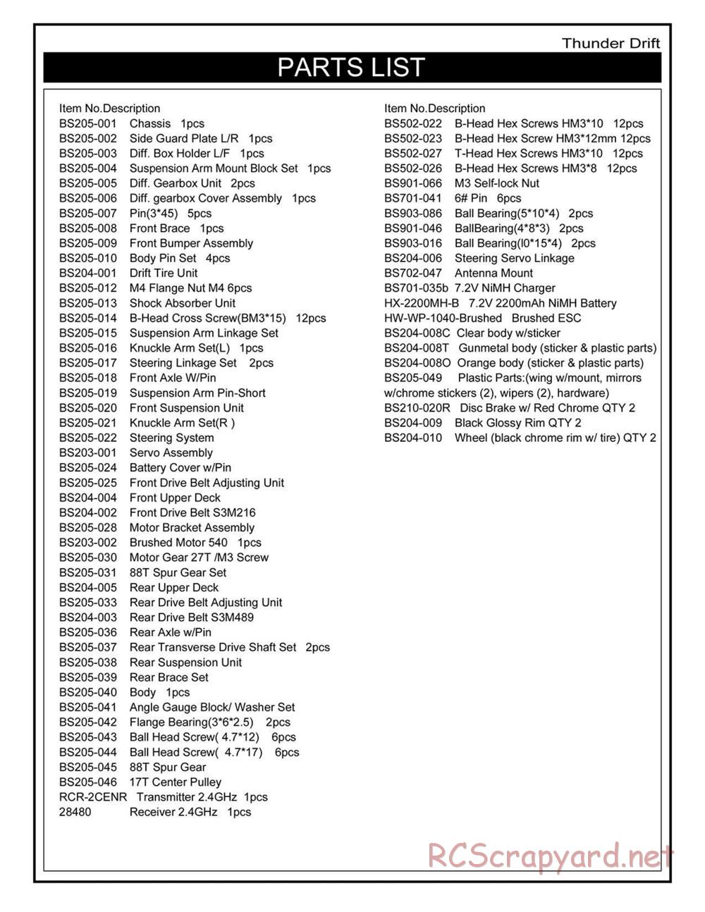 Redcat Racing - Thunder Drift - Manual - Page 10