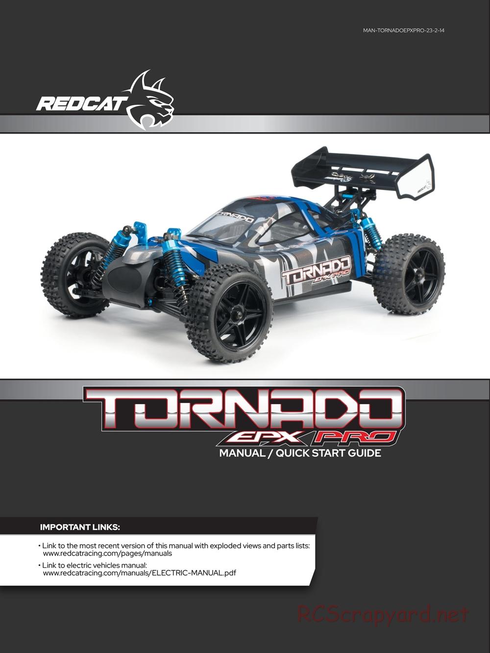 Redcat Racing - Tornado EPX Pro - Manual - Page 1