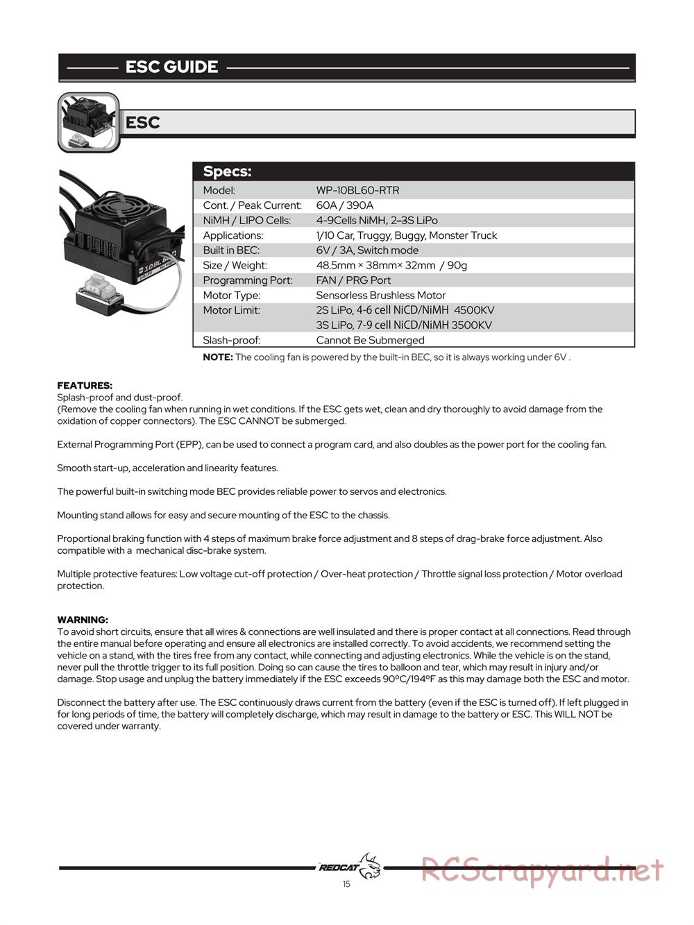 Redcat Racing - Tornado EPX Pro - Manual - Page 16