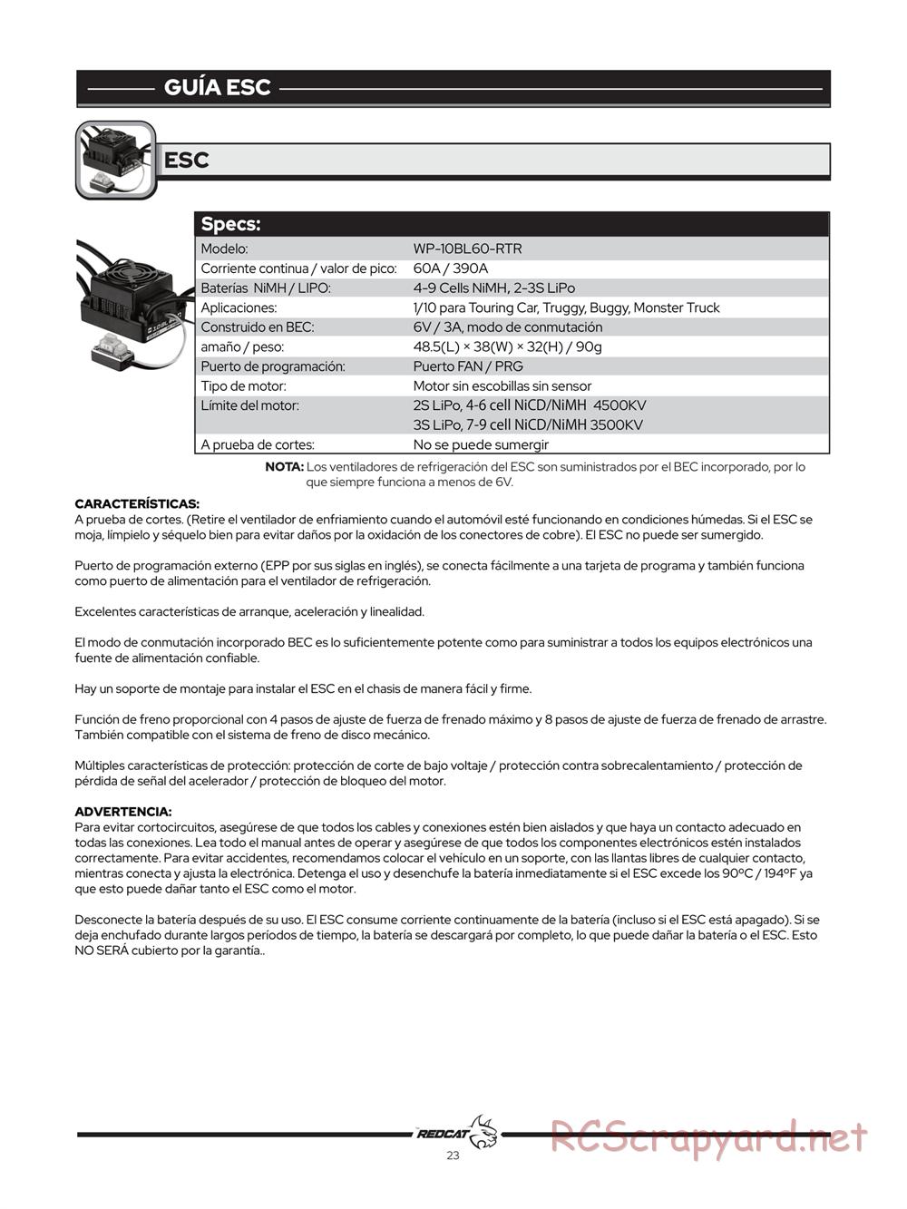 Redcat Racing - Tornado EPX Pro - Manual - Page 24