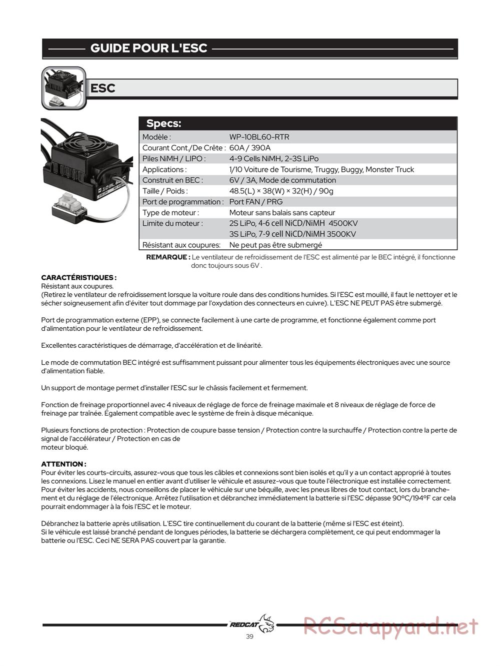 Redcat Racing - Tornado EPX Pro - Manual - Page 40