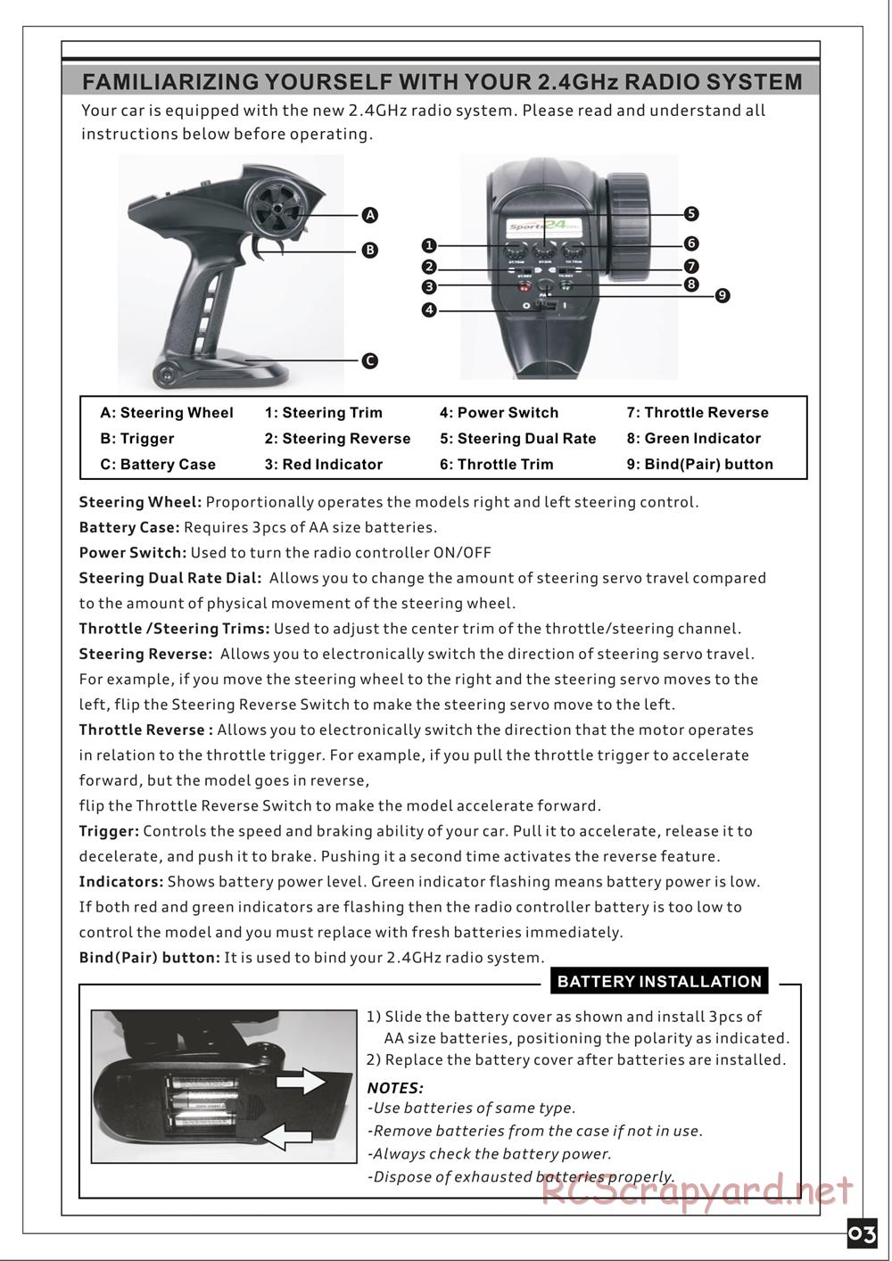 Redcat Racing - Tsunami Sand Rail / Dune Buggy - Manual - Page 4