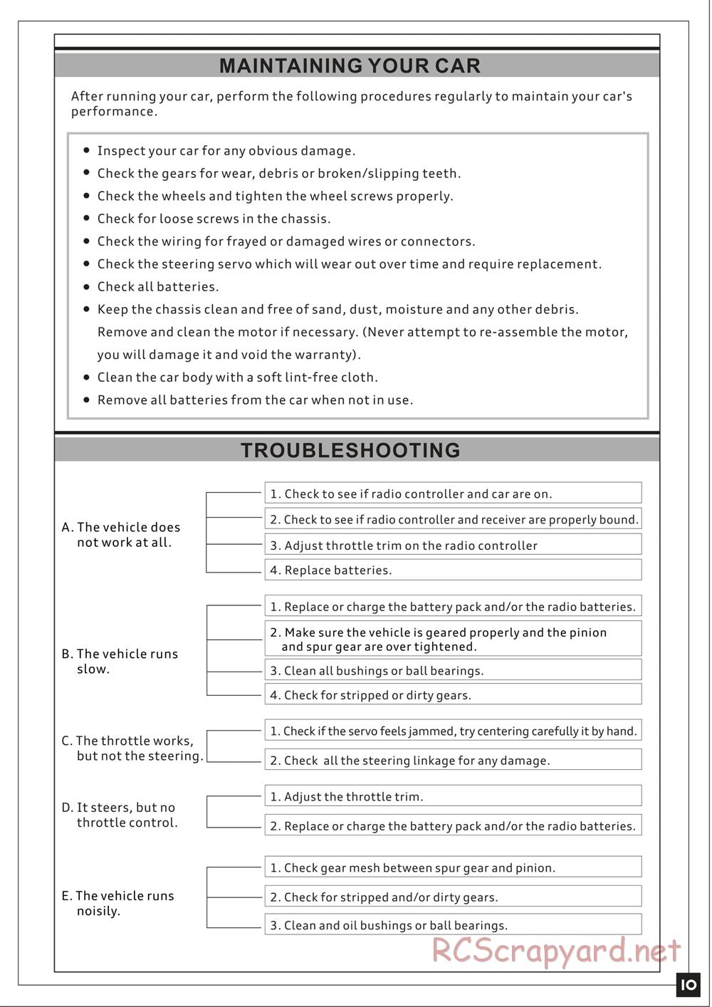 Redcat Racing - Tsunami Sand Rail / Dune Buggy - Manual - Page 11