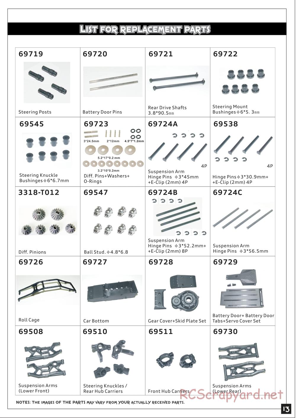 Redcat Racing - Tsunami Sand Rail / Dune Buggy - Manual - Page 14