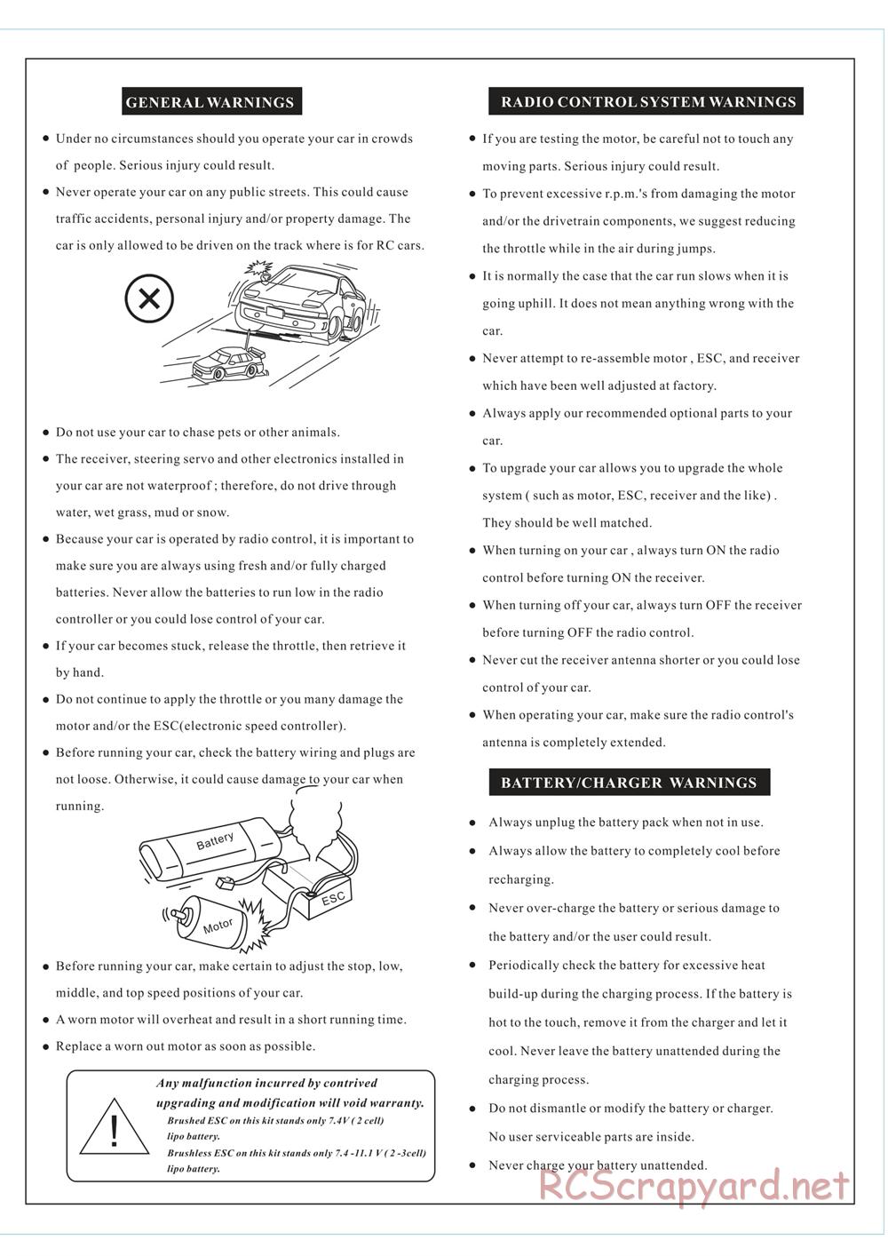 Redcat Racing - Twister XTG - Manual - Page 2