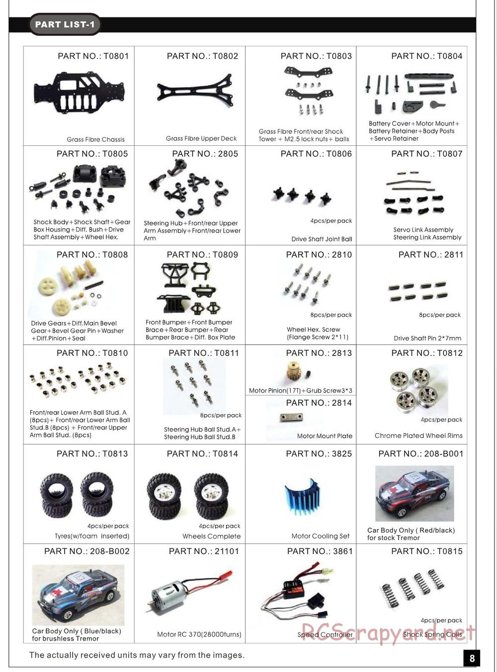 Redcat Racing - Tremor 18E - Manual - Page 9