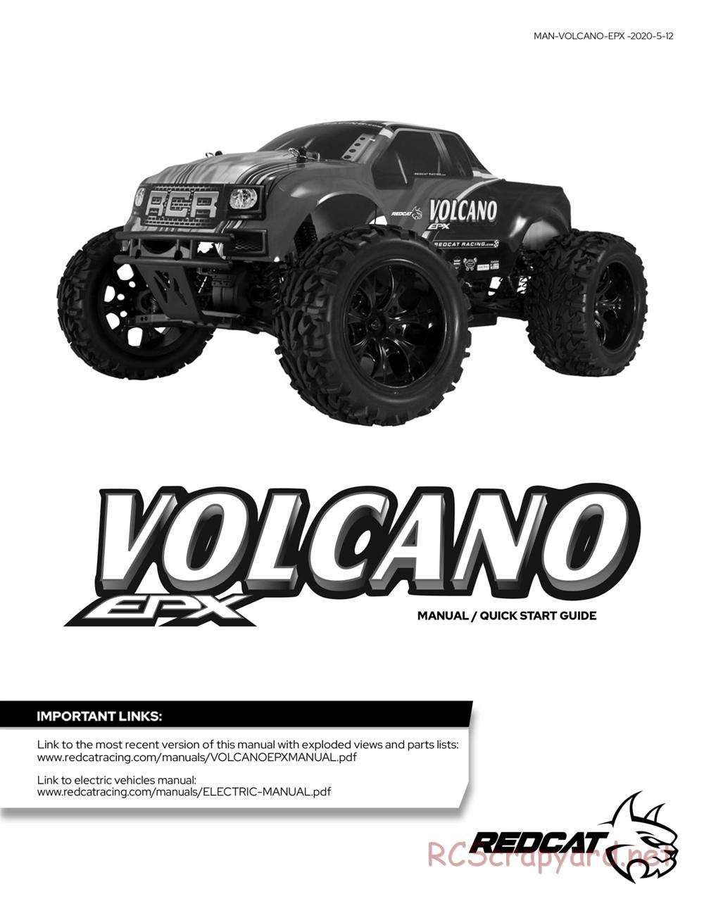 Redcat Racing - Volcano EPX - Manual - Page 1