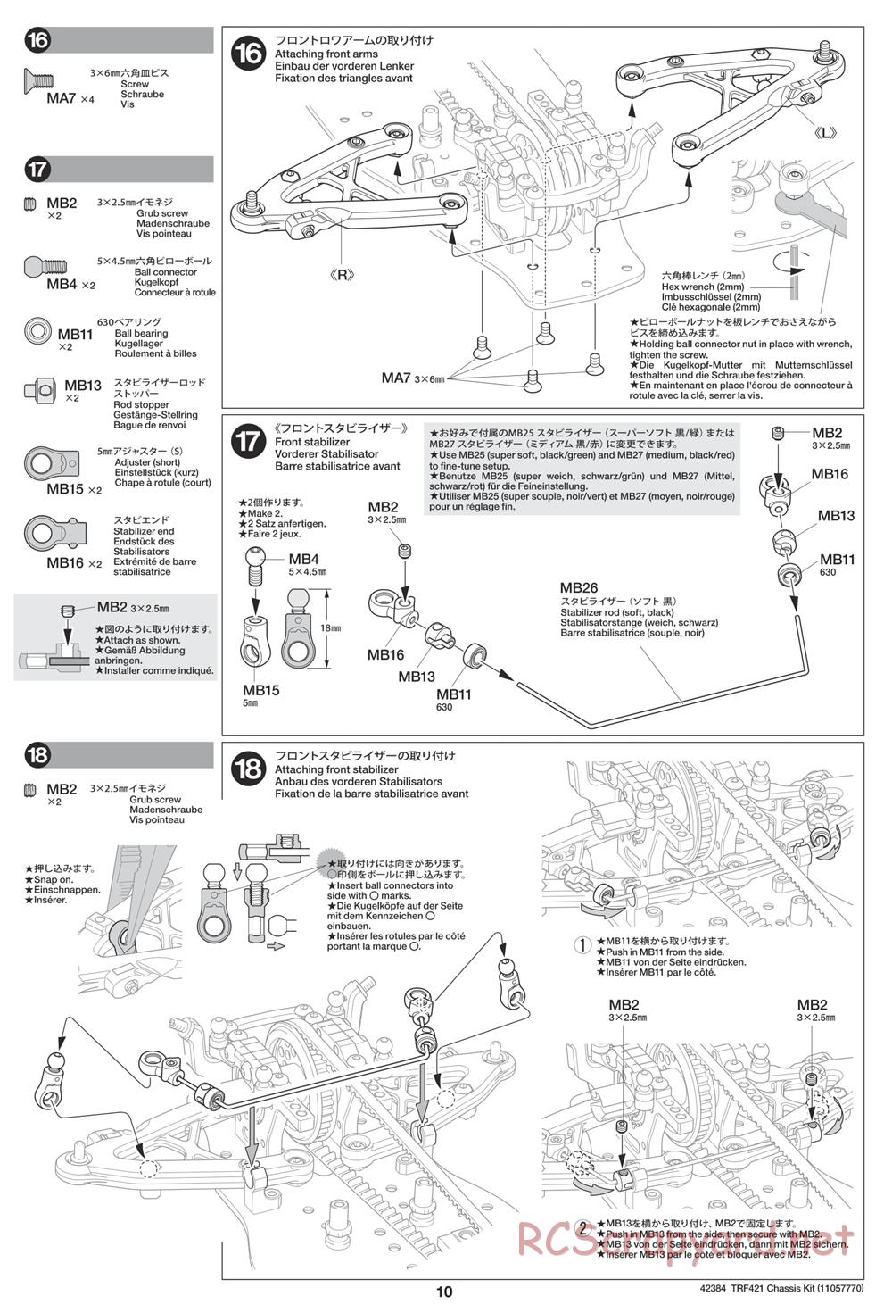 Tamiya - 42384 Chassis - Manual - Page 10