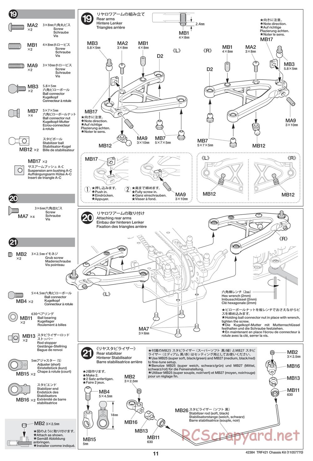 Tamiya - 42384 Chassis - Manual - Page 11