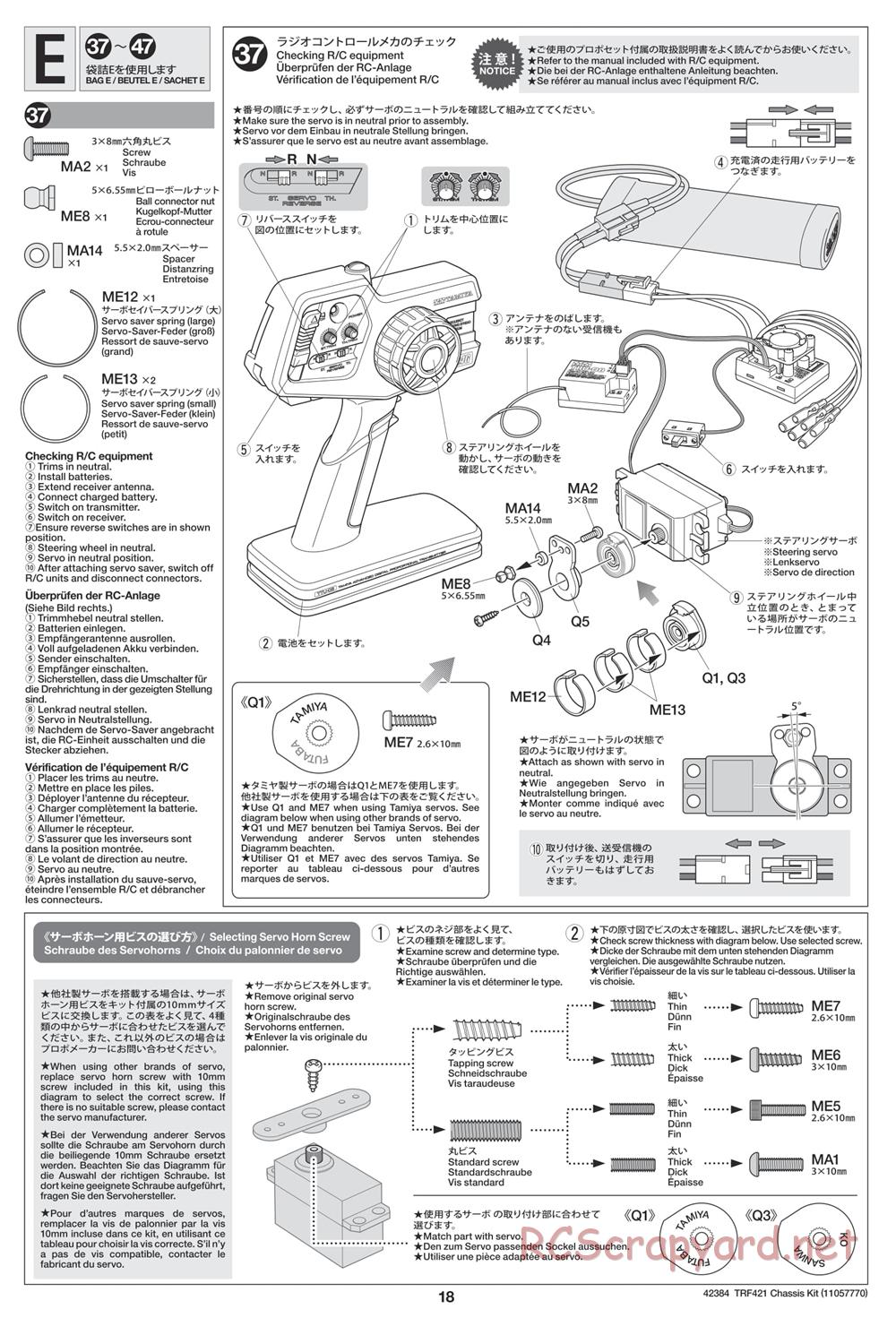 Tamiya - 42384 Chassis - Manual - Page 18