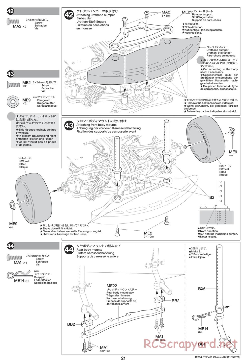 Tamiya - 42384 Chassis - Manual - Page 21