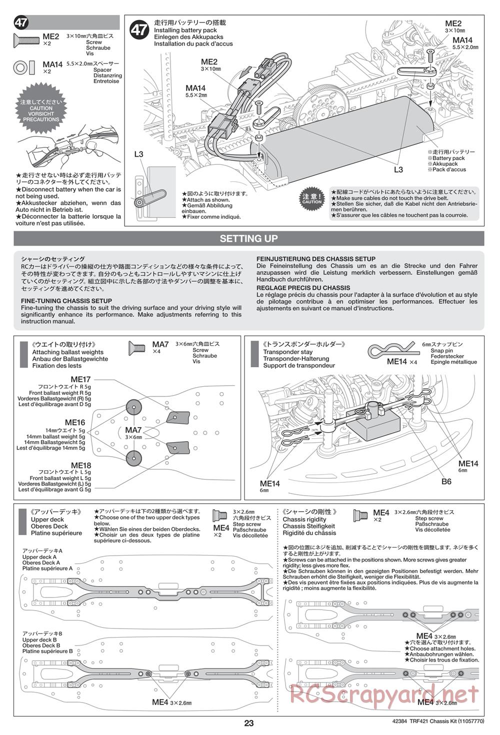 Tamiya - 42384 Chassis - Manual - Page 23