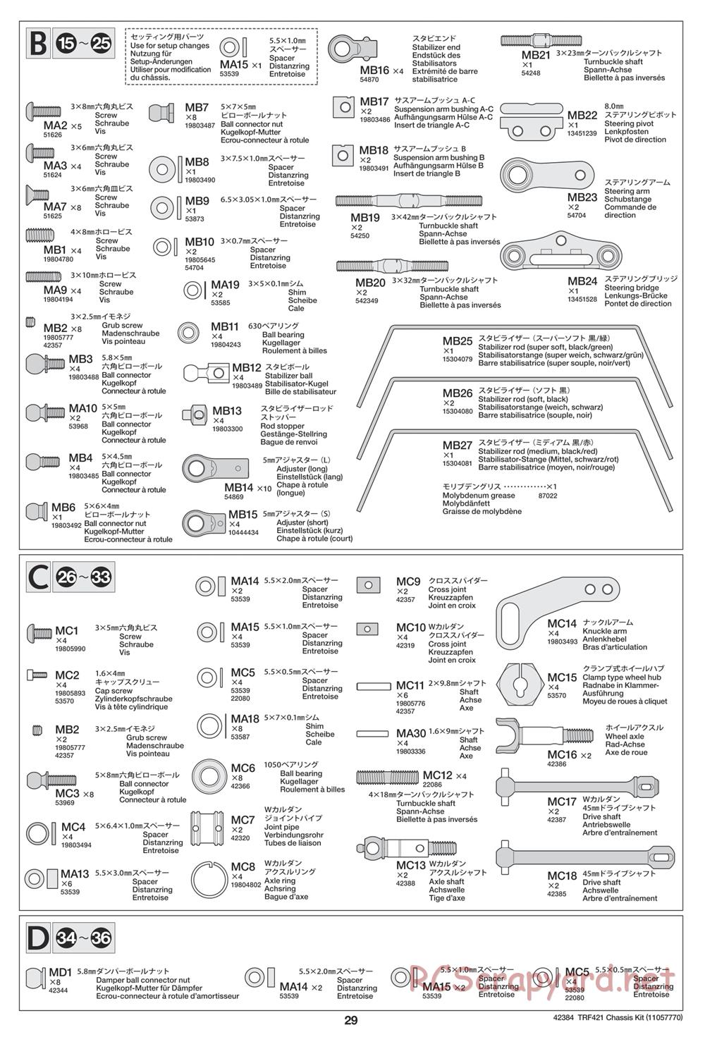 Tamiya - 42384 Chassis - Manual - Page 29