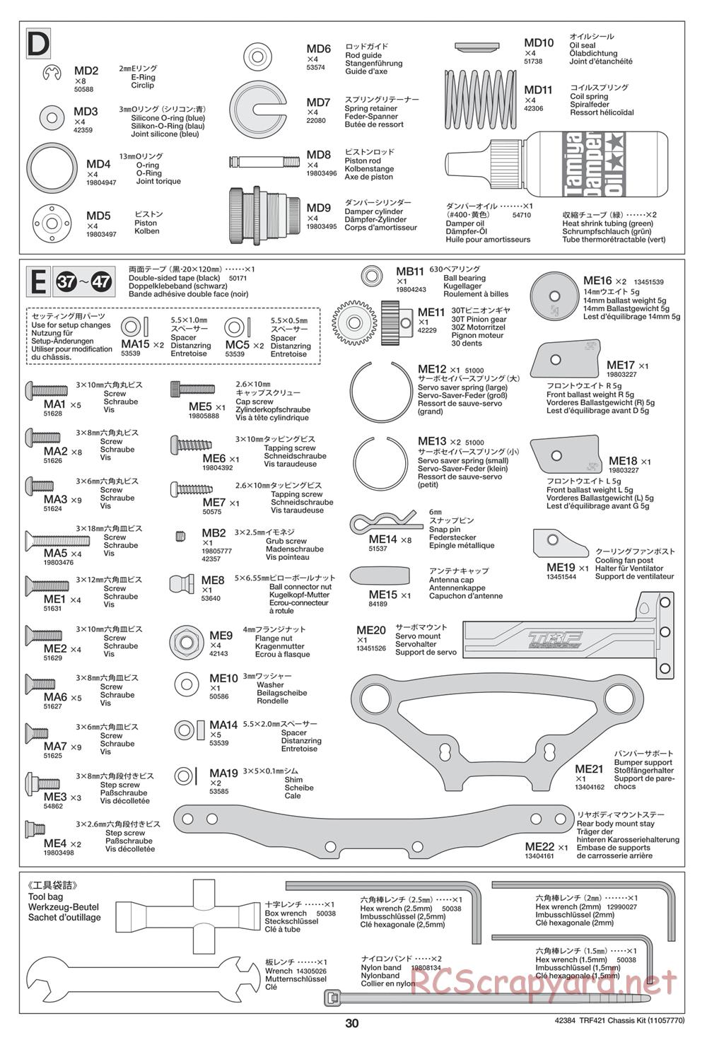 Tamiya - 42384 Chassis - Manual - Page 30