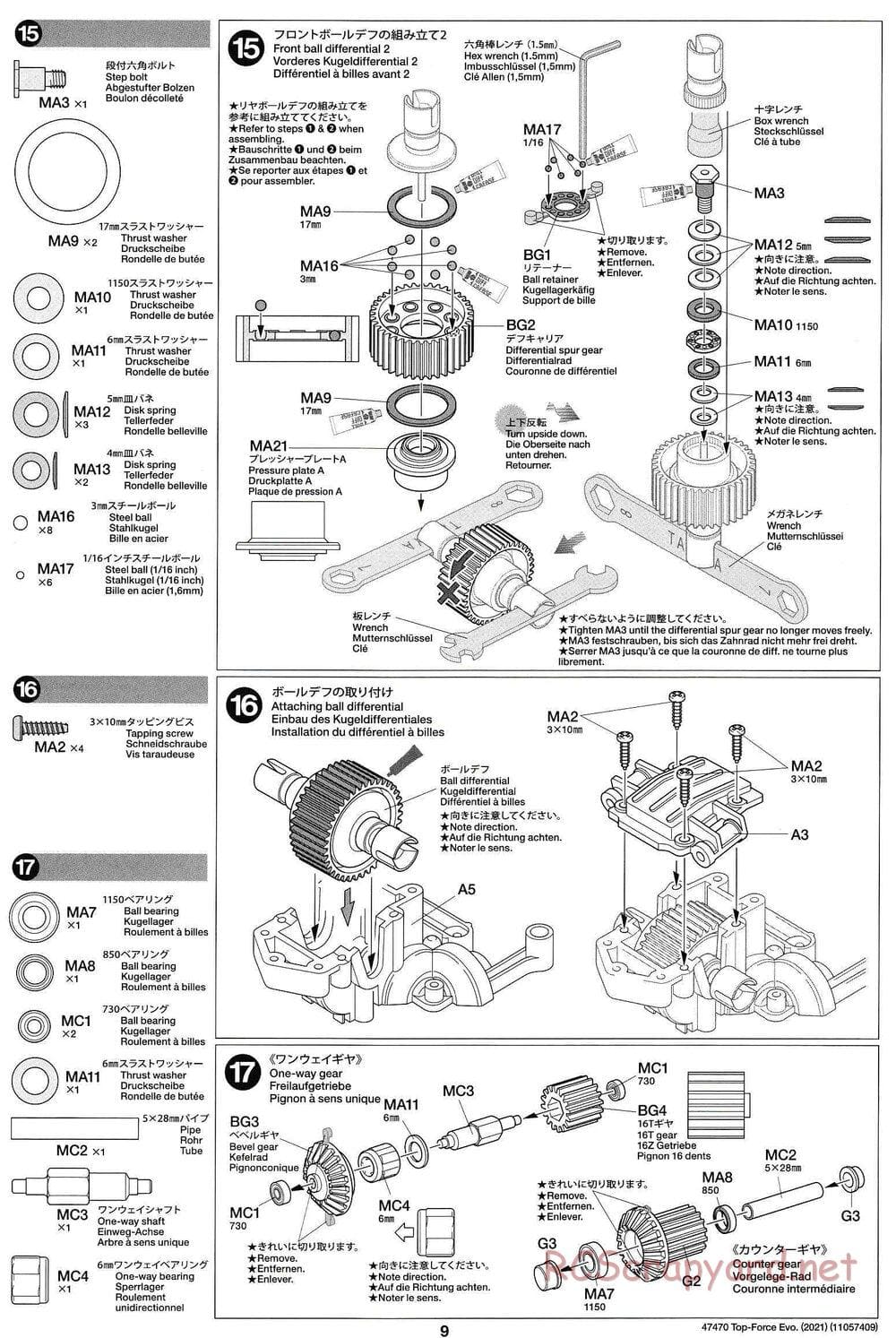 Tamiya - Top Force Evo 2021 - DF-01 Chassis - Manual - Page 9