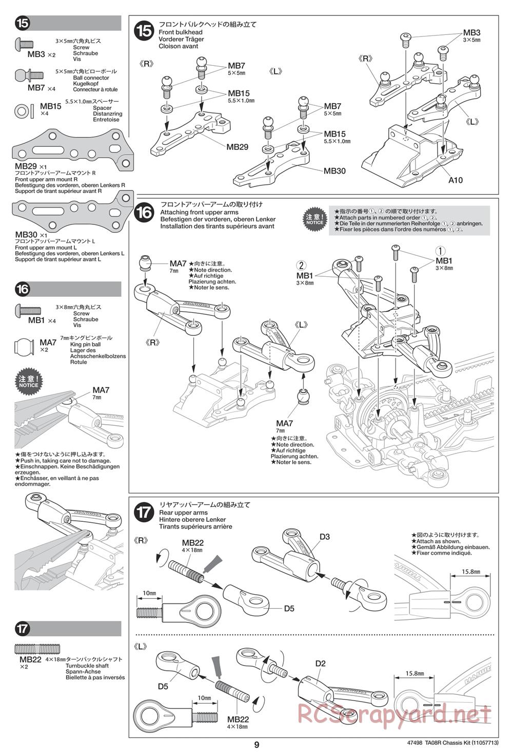 Tamiya - 47498 Chassis - Manual - Page 9