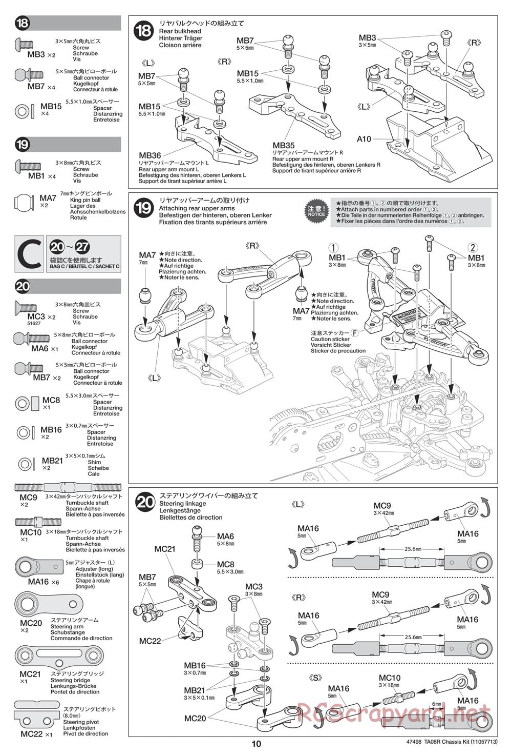 Tamiya - 47498 Chassis - Manual - Page 10