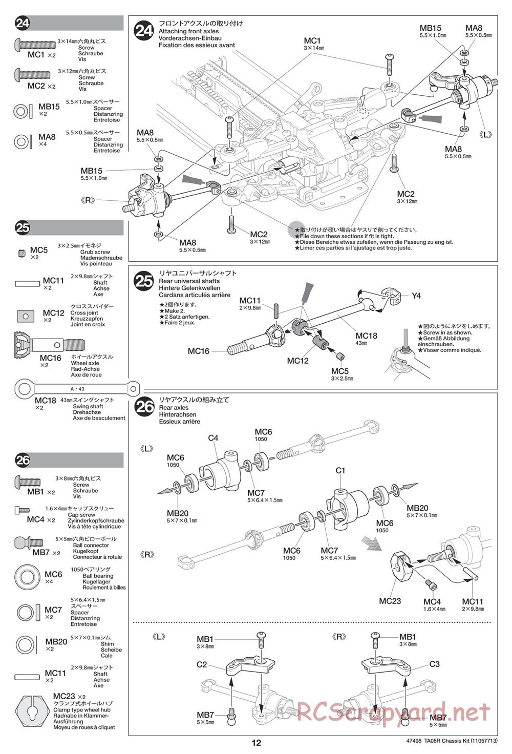 Tamiya - 47498 Chassis - Manual - Page 12