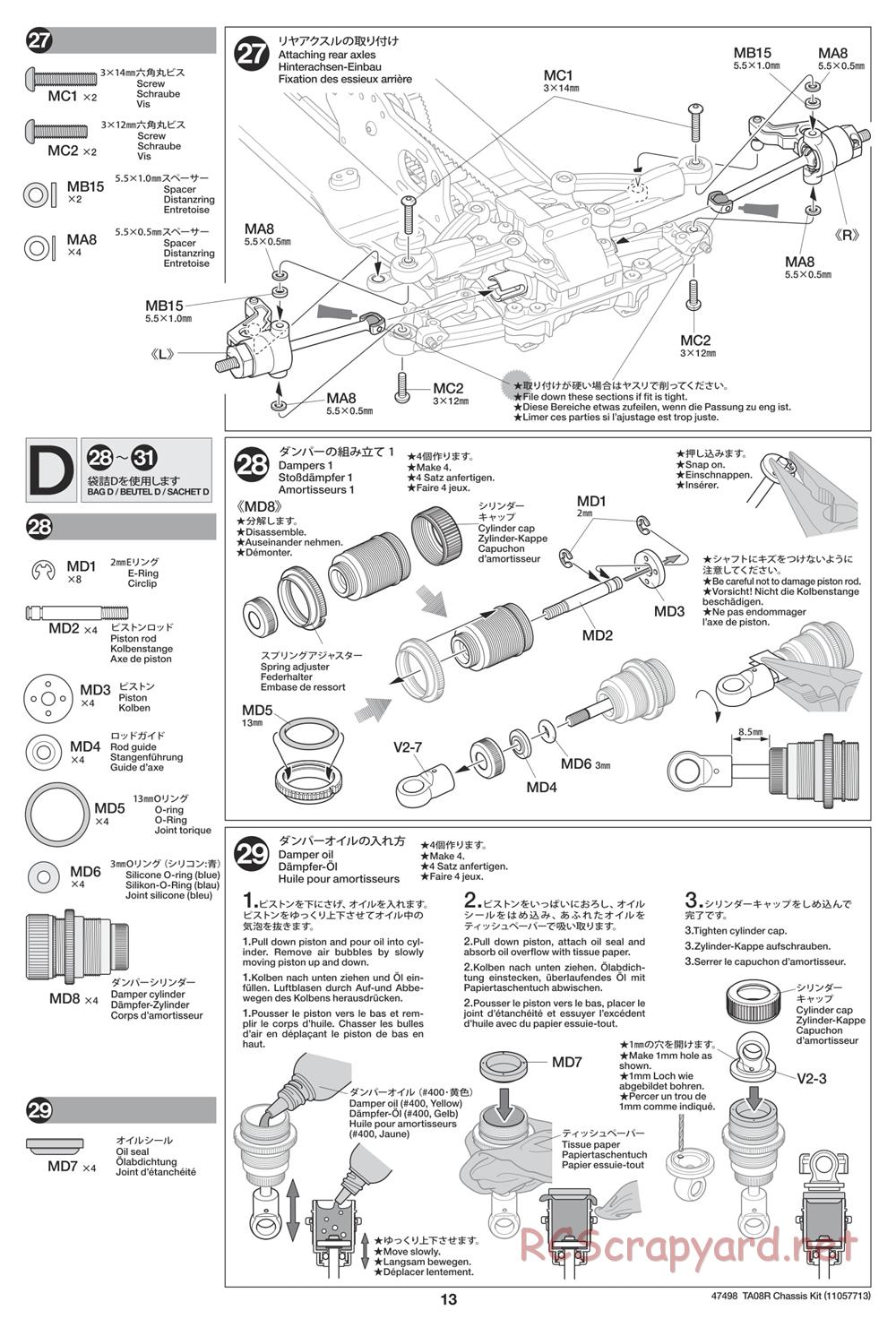 Tamiya - 47498 Chassis - Manual - Page 13