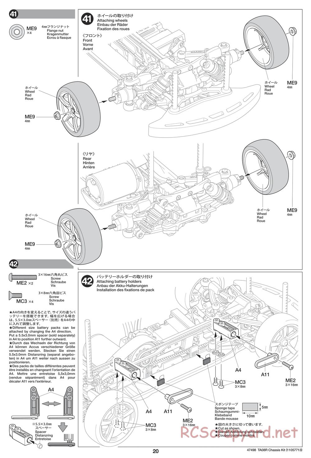 Tamiya - 47498 Chassis - Manual - Page 20