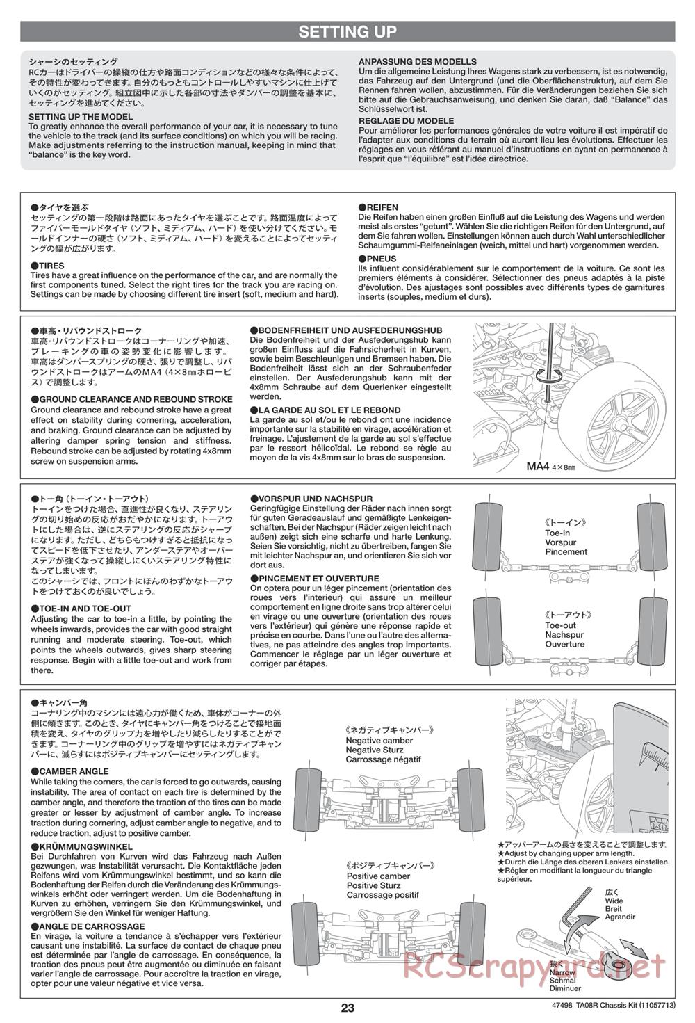 Tamiya - 47498 Chassis - Manual - Page 23