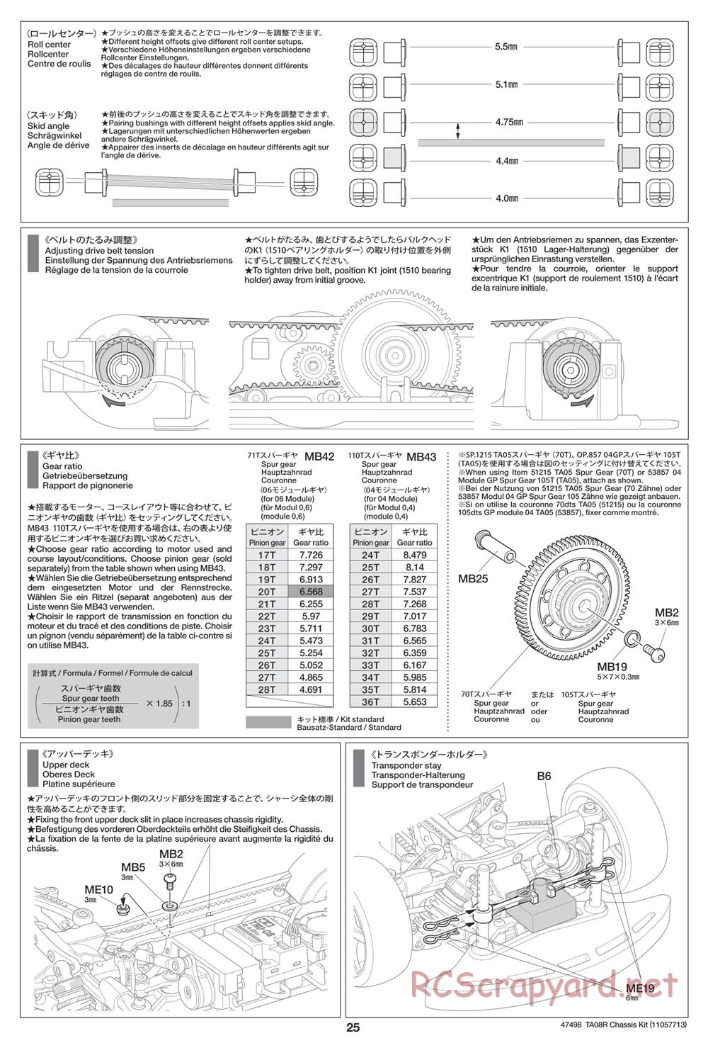 Tamiya - 47498 Chassis - Manual - Page 25