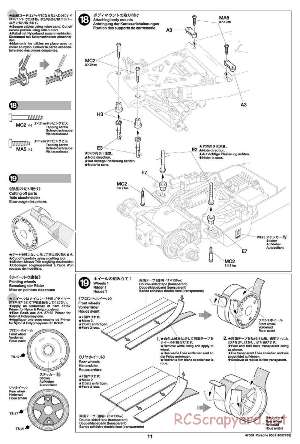 Tamiya - Porsche 956 - Group-C Chassis - Manual - Page 11