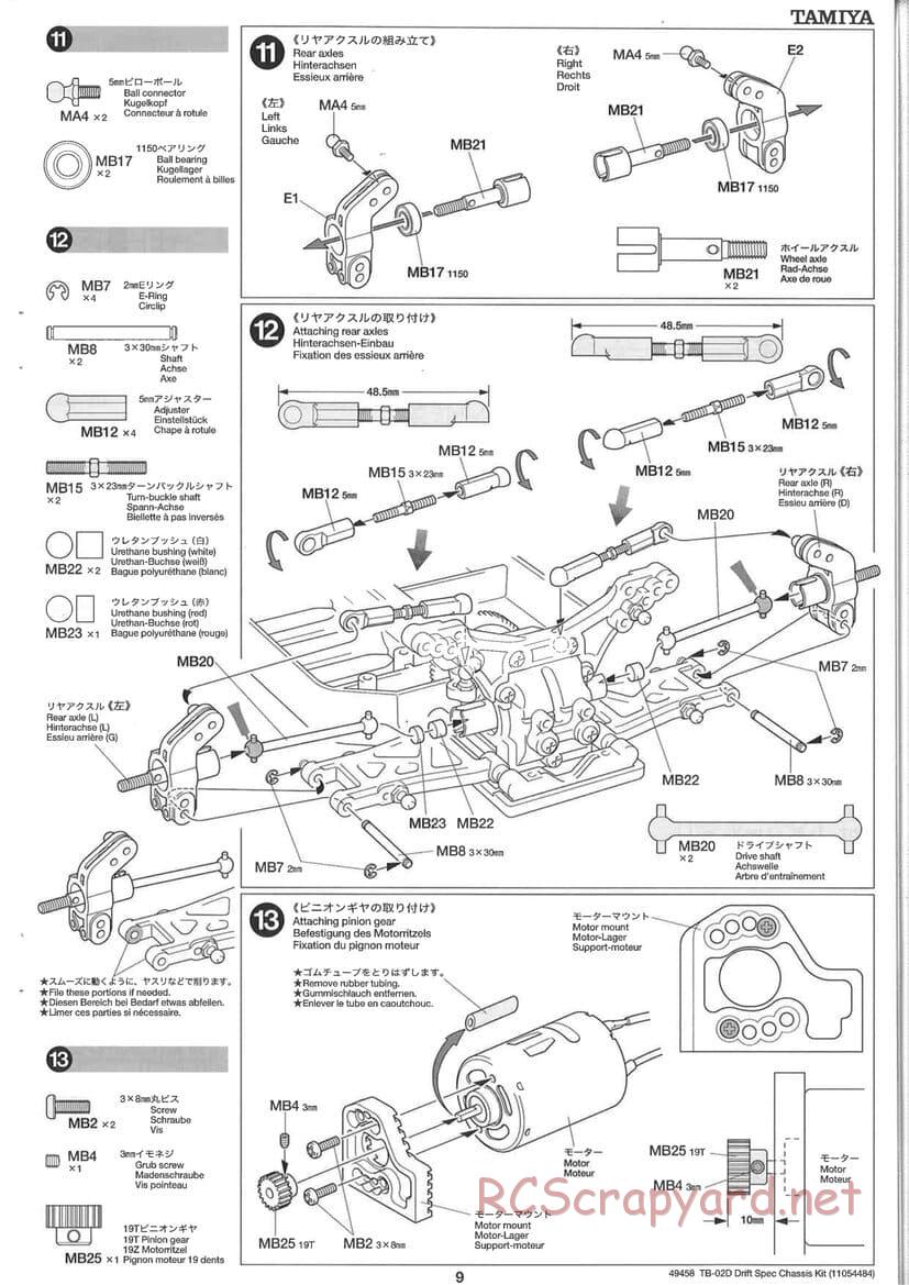 Tamiya - 49458 - Manual • TB-02D Drift Spec Chassis • RCScrapyard ...