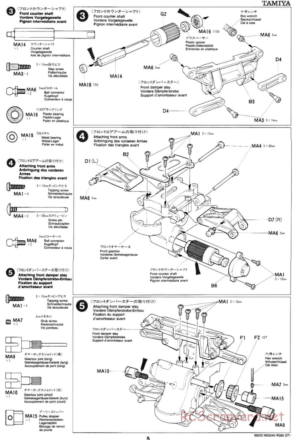 Tamiya - 58203 - Manual • Nissan R390 GT1 - TA-03R • RCScrapyard ...