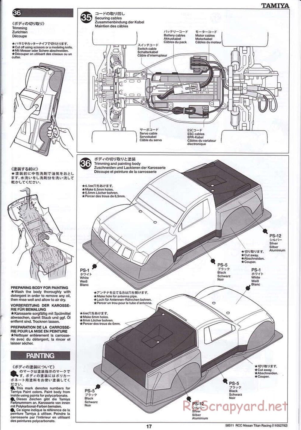 Tamiya - Nissan Titan Chassis - Manual - Page 17